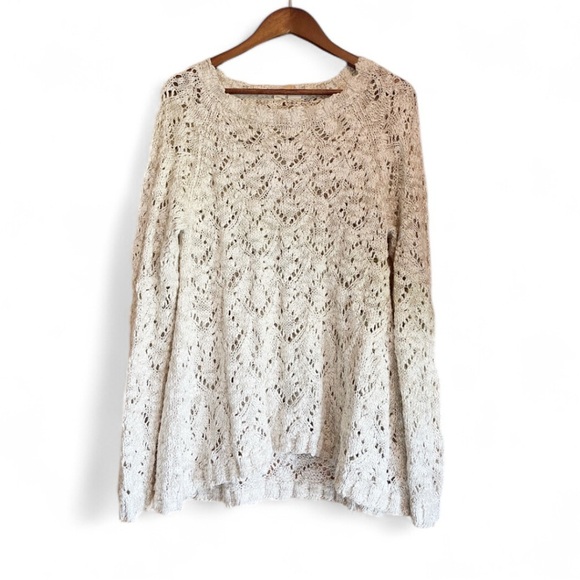 Anthropologie Moth Eyelet Crochet Sweater - Picture 2 of 5